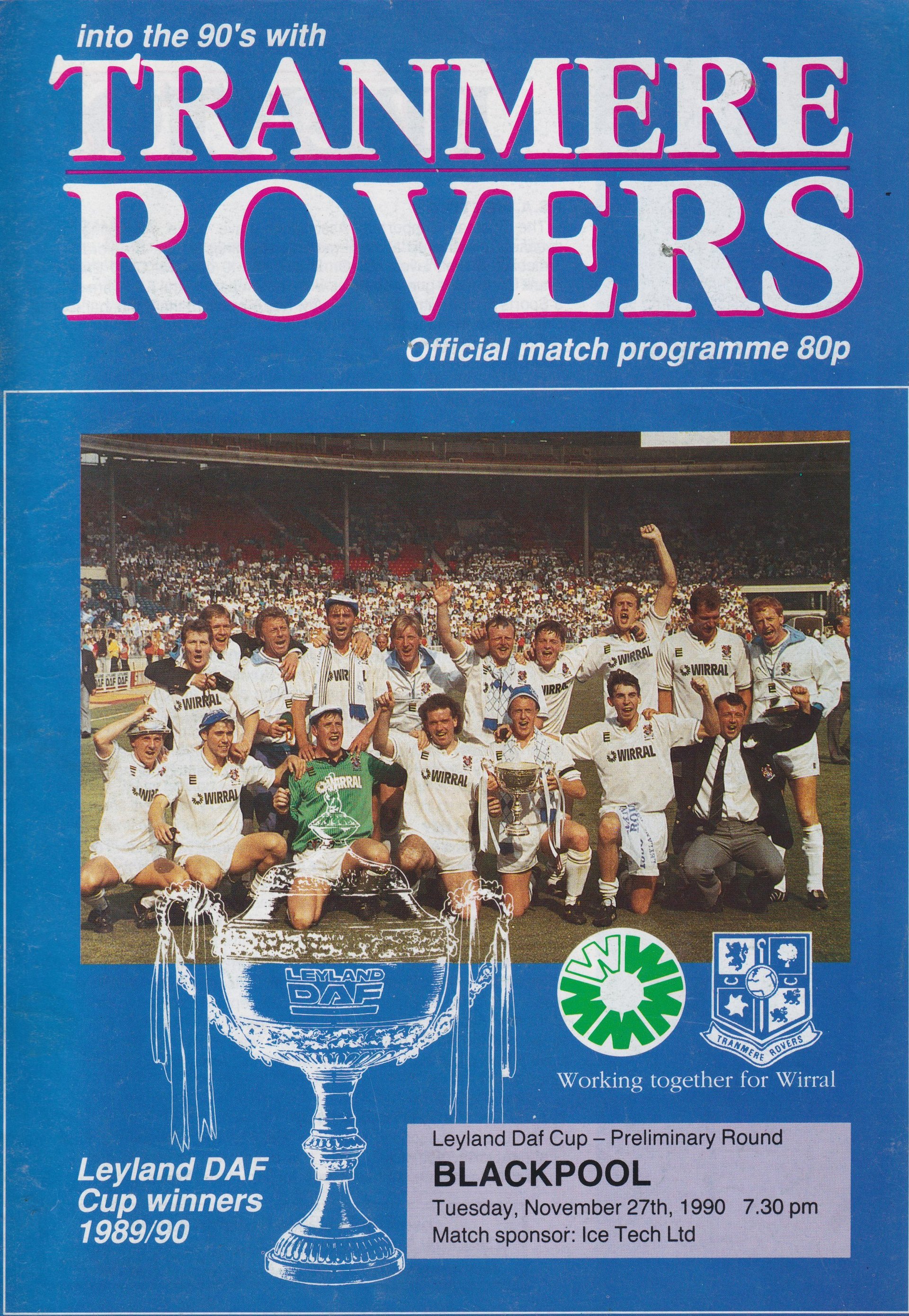 Tranmere Rovers v Blackpool match programme
